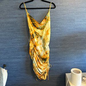 Grey Lab Multicolor Cinch Silk Dress